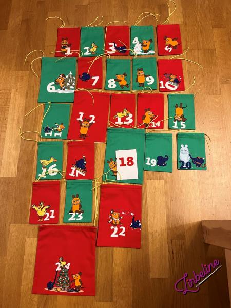 Adventskalender rot grün